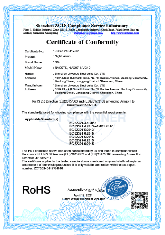 NVG07S ROHS-BERICHT