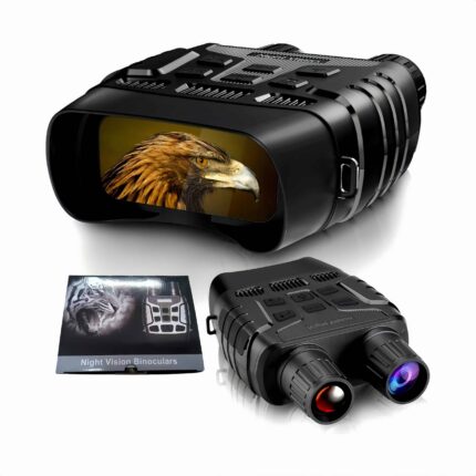 Binoculares con gafas de visión nocturna y pantalla LCD, cámara digital infrarroja