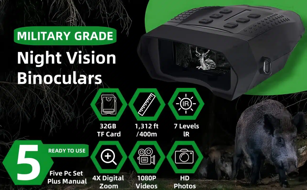 Binoculars Infrared Night Vision HD 10X Lens Zoom 4X Digital Zoom