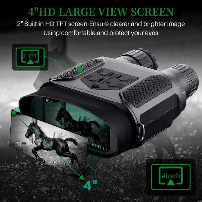 Binoculares de visión nocturna, gafas de visión nocturna con zoom digital de 8X