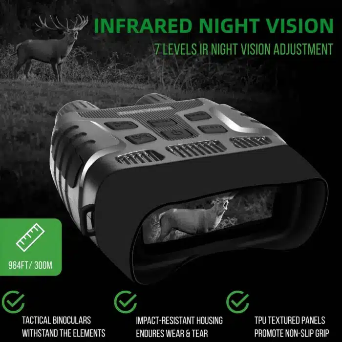 Night Vision Goggles Binoculars with LCD Screen, Infrared Digital Camera