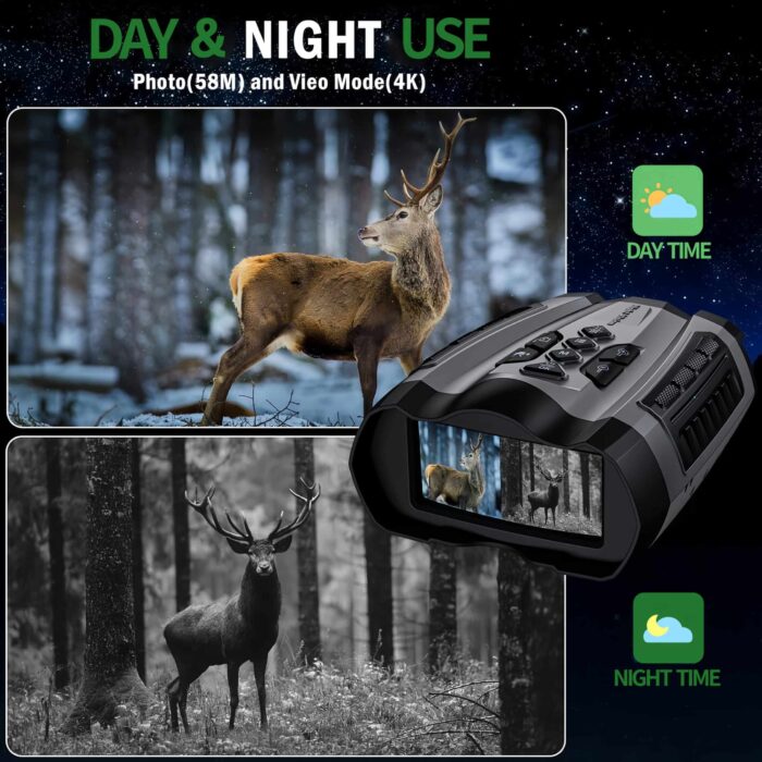 Óculos de visão noturna, binóculos digitais infravermelhos