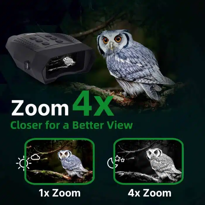 Binoculars Infrared Night Vision HD 10X Lens Zoom 4X Digital Zoom