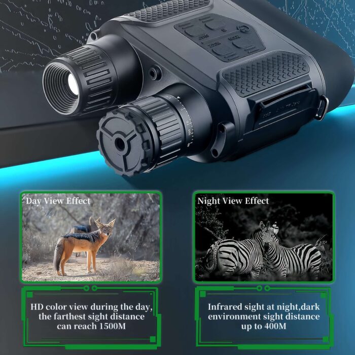 Binoculares de visión nocturna, gafas de visión nocturna con zoom digital de 8X