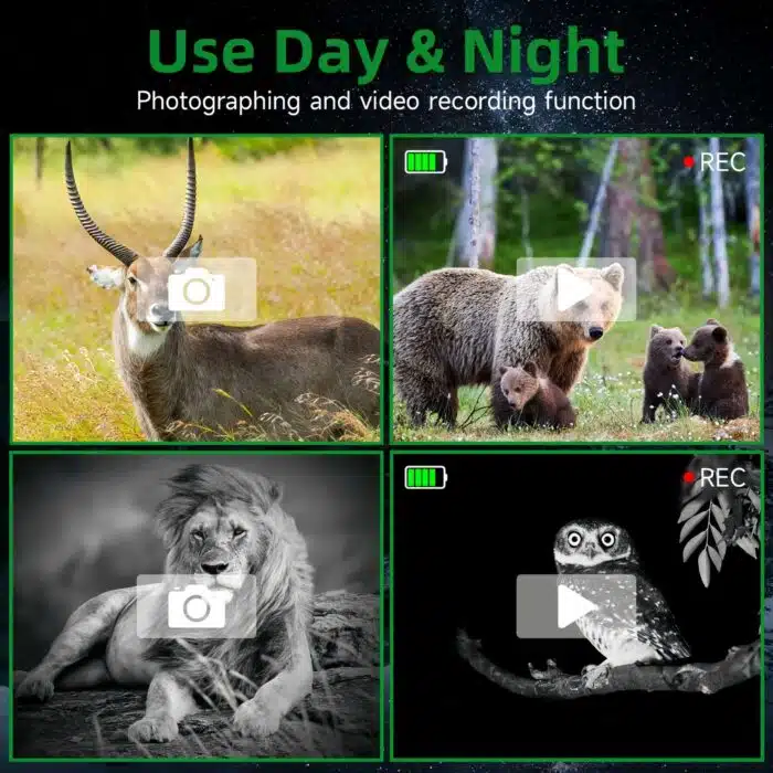 Night Vision Goggles Binoculars with LCD Screen, Infrared Digital Camera