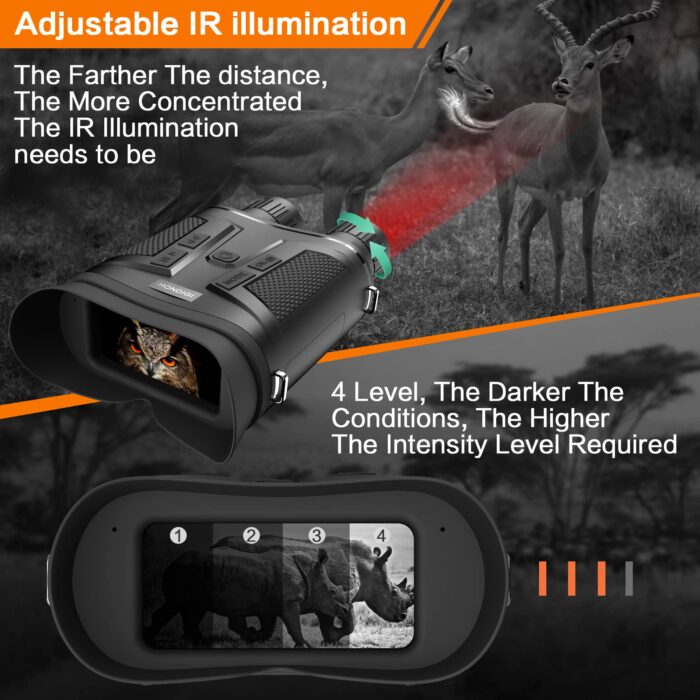 منظار ثنائي NV800AA 1080P للرؤية الليلية بالأشعة تحت الحمراء وتقريب رقمي