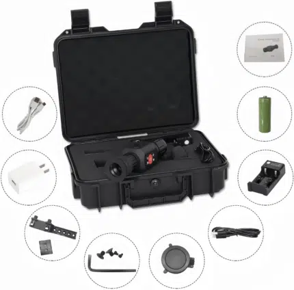 Night Vision Monocular 384×288 High-Resolution Thermal Imager Scope 16X Digital Zoom Sight Camera with 6 Color Palette for Hunting Night Vision