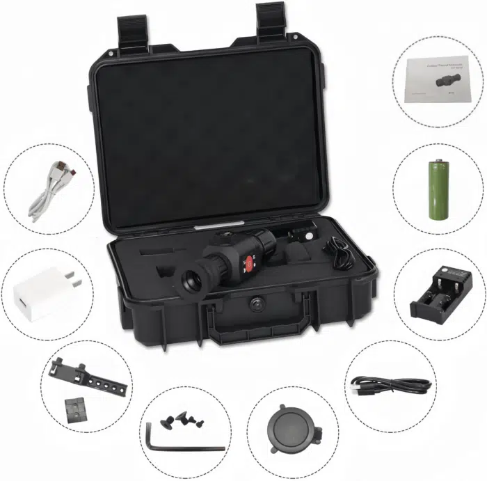 Night Vision Monocular 384×288 High-Resolution Thermal Imager Scope 16X Digital Zoom Sight Camera with 6 Color Palette for Hunting Night Vision