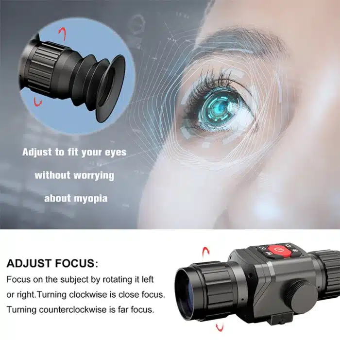 Night Vision Monocular 384×288 High-Resolution Thermal Imager Scope 16X Digital Zoom Sight Camera with 6 Color Palette for Hunting Night Vision