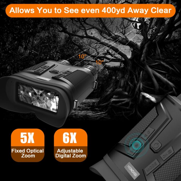 منظار ثنائي NV800AA 1080P للرؤية الليلية بالأشعة تحت الحمراء وتقريب رقمي