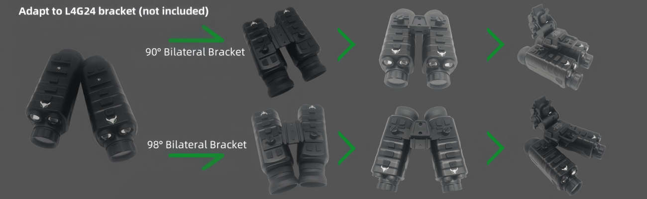 Gafas de visión nocturna para casco NVG40 con soporte bilateral