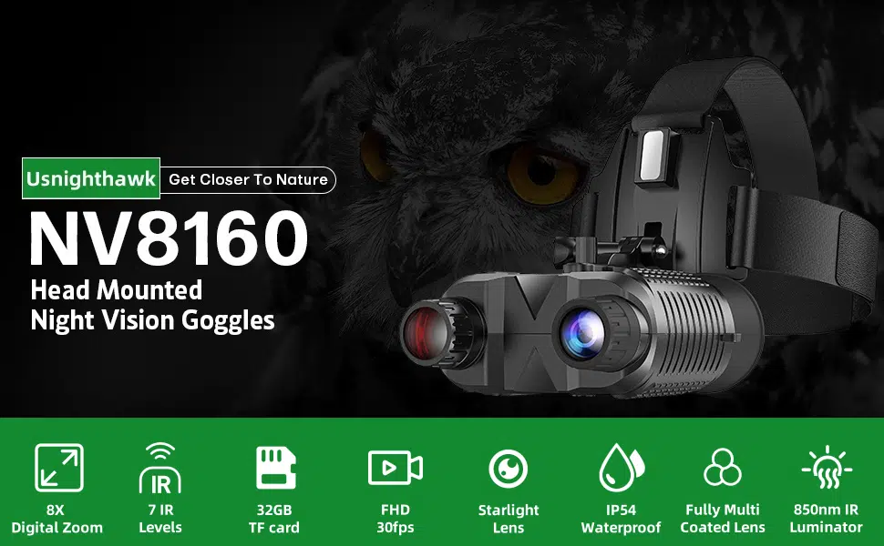 NV8160 Lunettes de vision nocturne montées sur la tête