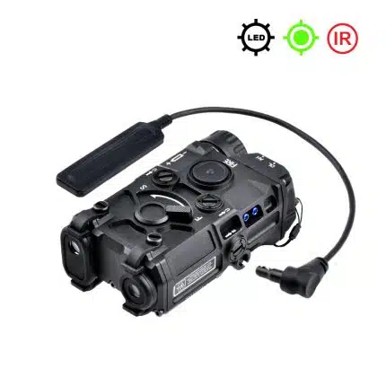 Schwarz - OGL Grüne Laser-IR-LED-Taschenlampe mit Stroboskopfunktion