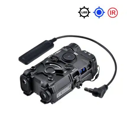 Schwarz - OGL Blaue Laser-IR-LED-Taschenlampe mit Stroboskopfunktion