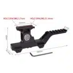 60mm Height Tactical Riser Rail-Black