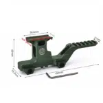Height-60mm-Tactical-Riser-Rail-Green